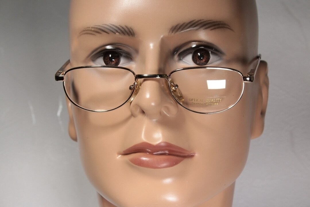 Early 2000's Gold Color Half Frame Reading Glasses Readers Frames, Prop