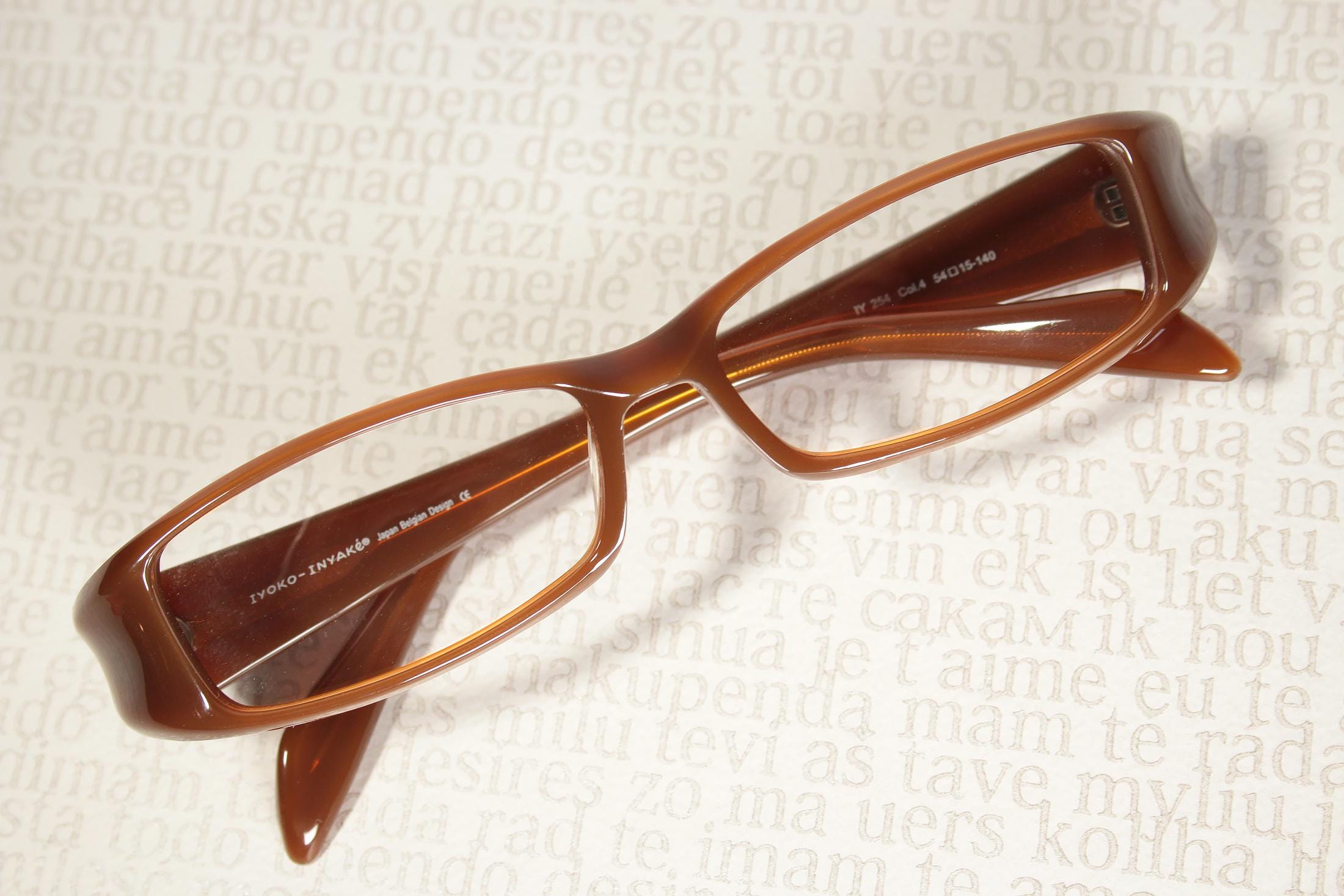 Iyoko-Inyake Eyeglasses Brown - Frames Only Iyoko-Inyake Eyeglasses Frames IY571 Col.31 Brown Red  main image 4
