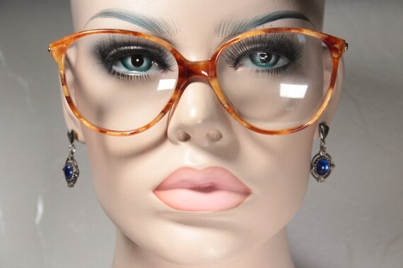 Unworn Vintage 1970 s Italian FARBEN Feminine Orange Brown Marble Pattern Butterfly Style Eye Glasses Eyeglass Frames Eyewear 54 16 140 Etsy