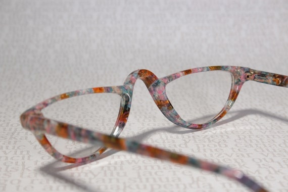 Vintage True 80's Italian BRILLE Super Wild Multi… - image 6