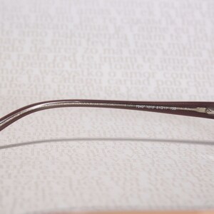 Early 2000's KILLER LOOP 7540 Dark Chrome and Orange Plastic Acetate Small Lens Slim Low Profile Eye Glasses Frames Eyeglasses for Women image 8