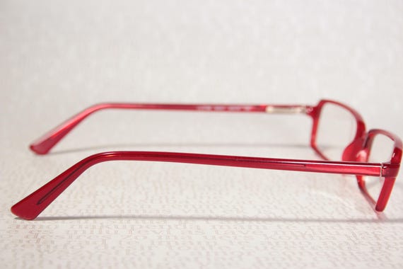 Unworn LUXOTTICA LU3188 Semi Clear Ruby Red Small… - image 6