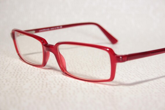 Unworn LUXOTTICA LU3188 Semi Clear Ruby Red Small… - image 2