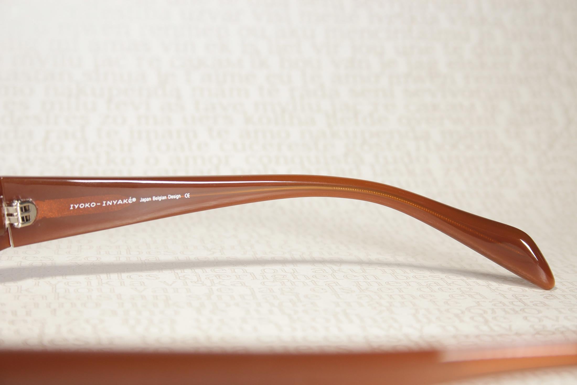 Iyoko-Inyake Eyeglasses Brown - Frames Only Iyoko-Inyake Eyeglasses Frames IY571 Col.31 Brown Red  main image 3