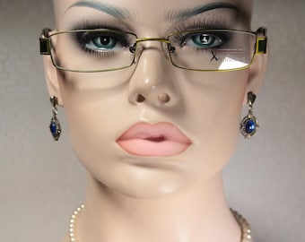 Zeer slanke groene metalen brilmonturen XPERIENCE van VON BOGEN, Duits, ongedragen