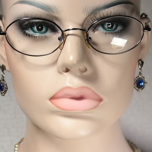 Size Medium Minimalistic ZERO EYEWEAR Dark Chrome Small Lens Oval Eye Glasses Eyeglass Frames