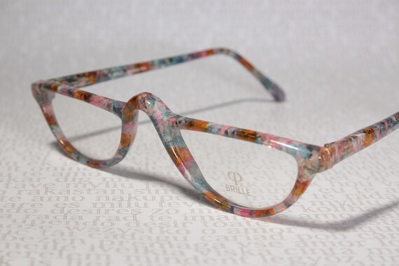 Vintage True 80's Italian BRILLE Super Wild Multi… - image 3