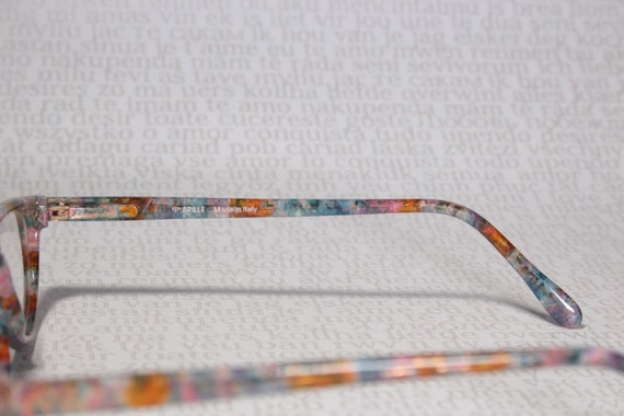 Vintage True 80's Italian BRILLE Super Wild Multi… - image 5