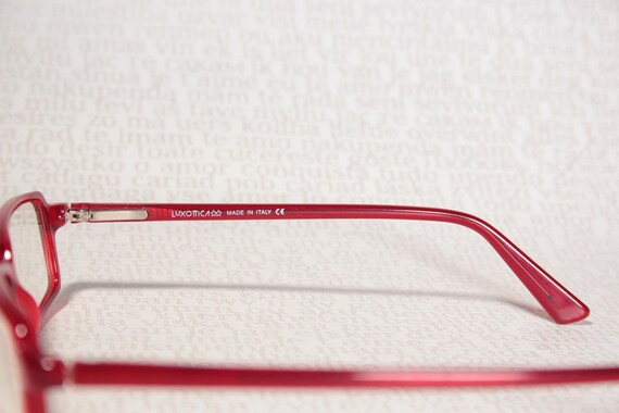 Unworn LUXOTTICA LU3188 Semi Clear Ruby Red Small… - image 4