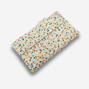 Sac pour téléphone portable en tissu | Confettis colorés | par exemple pour iPhone 14/15 | Samsung Galaxy S23 et bien plus de points, menthe