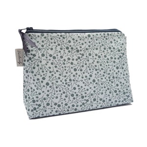 Kosmetiktasche | innen wasserabweisend | mint Eukalyptus staubgrün | Schminktasche perfekt für Unterwegs