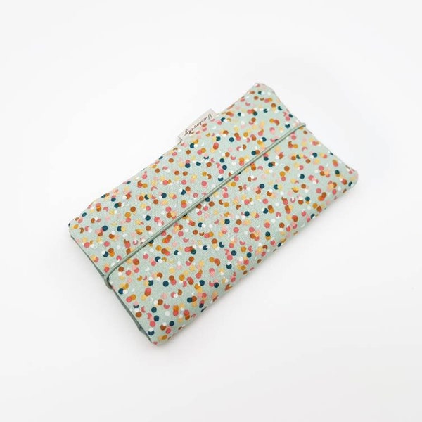 Fabric cell phone bag | Confetti colorful | e.g. for iPhone 14 / 15 | Samsung Galaxy S23 and much more dots, mint