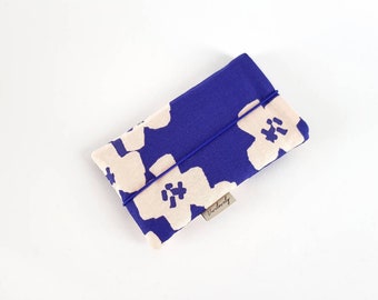 Sac pour téléphone portable en tissu | pour toutes les tailles | fleurs bleues, fleurs | iPhone 11/XR/X | Samsung Galaxy S20 et bien plus encore