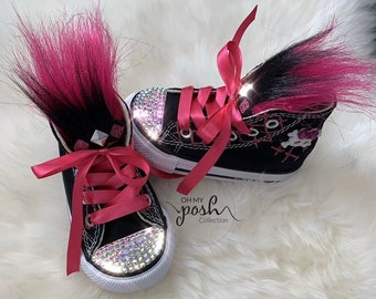 Trolls Shoes,  Poppy Personalized Converse Birthday outfit, Trolls Birthday Converse Shoes Trolls Movie Poppy Bling Birthday Costume