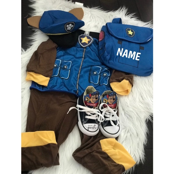 Boys Chase Pup Costume Paw Dog Pup Patrol Chase Halloween Costume and  Converse Inspired Shoes Set Kids Birthday Pup Patrol Outfit -  Sweden