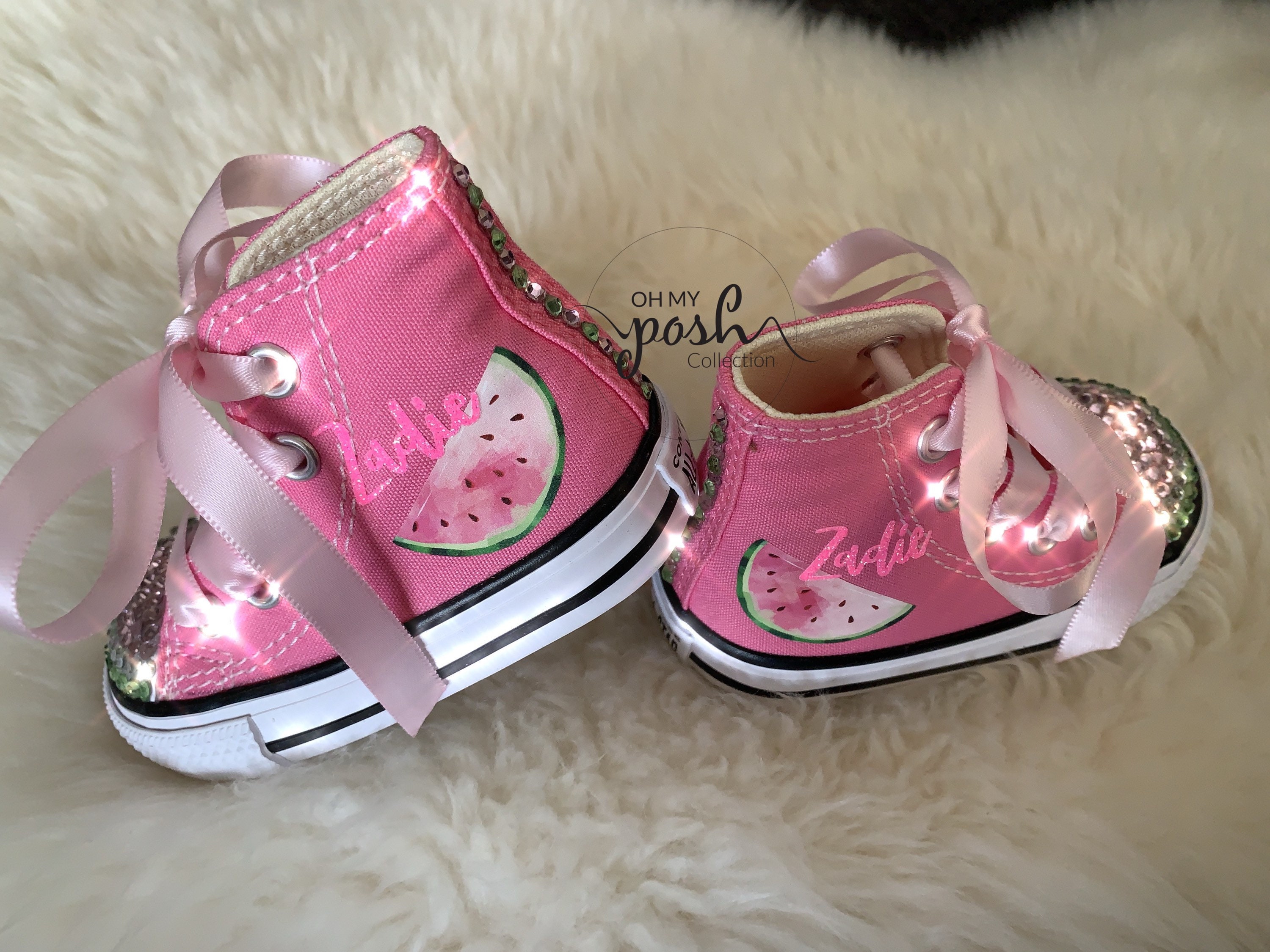 Pink baby converse shoes sale