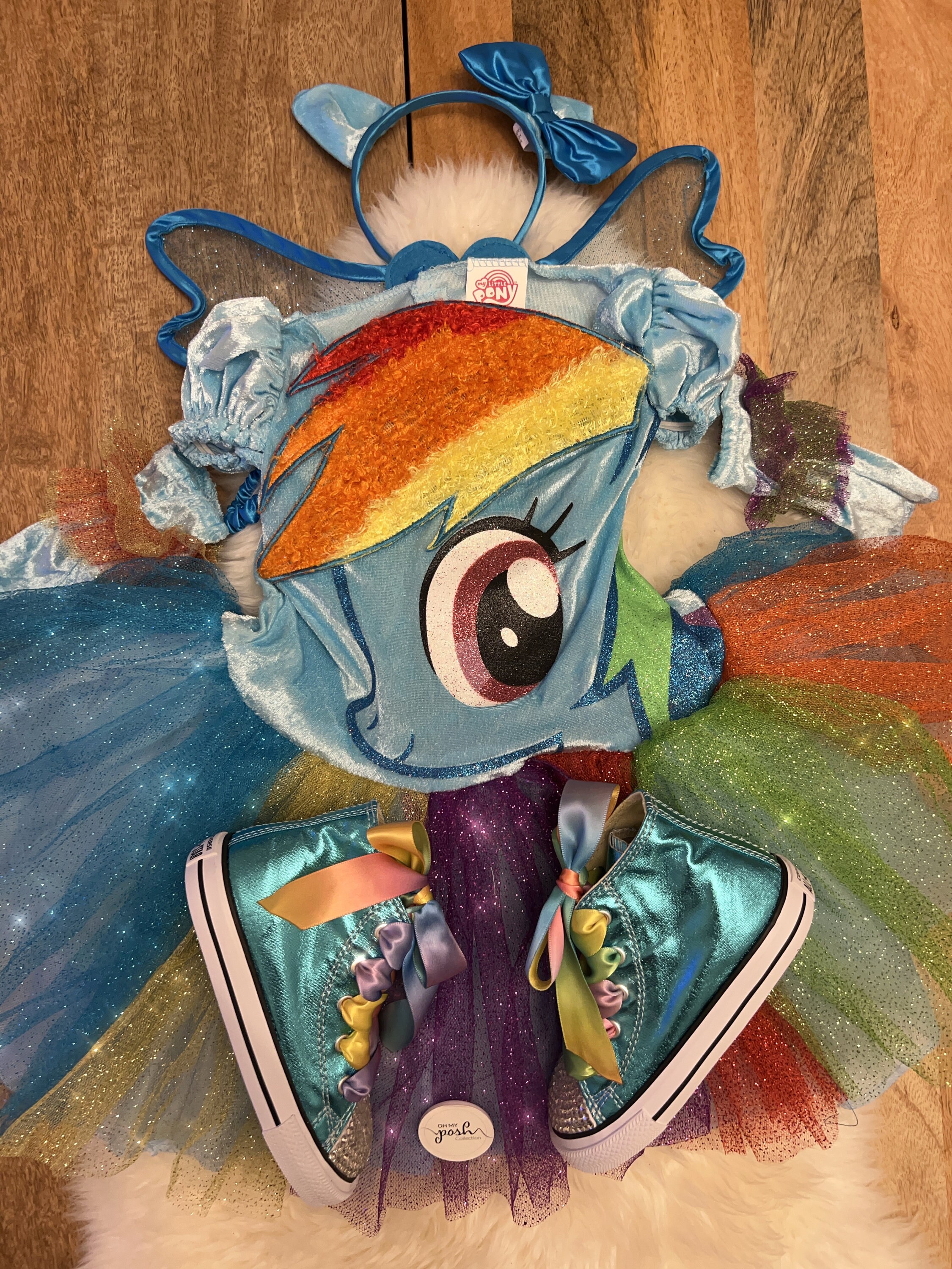 Kids Girl's Rainbow Dash Pony Costume