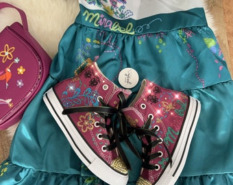 EnCanto Mirabel Shoes, Mirabel Costume, Personalized Converse Shoes, EnCanto Inspired Converse, Mirabel EnCanto Birthday Shoes and Costume