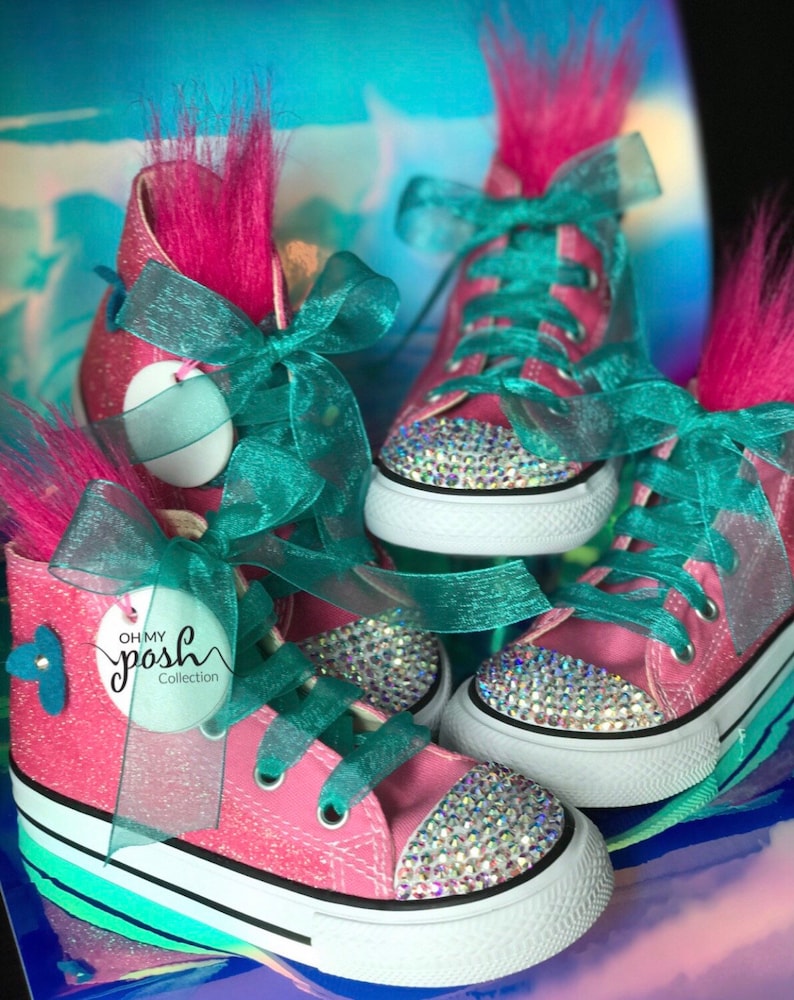 Trolls Inspired Shoes Personalized Converse Custom Girl Etsy