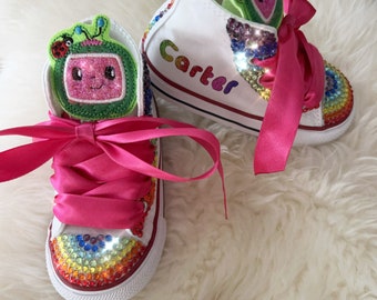 Melon Coco TV, Coco Baby Inspired Shoes, Pastel Personalized Converse, Girls Shoes Cocomelon Inspired Converse, Watermelon Birthday Shoes