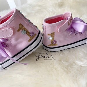 My 1st Birthday Custom Shoes, Baby’s fist, I am One Birthday Party Custom Converse Shoes