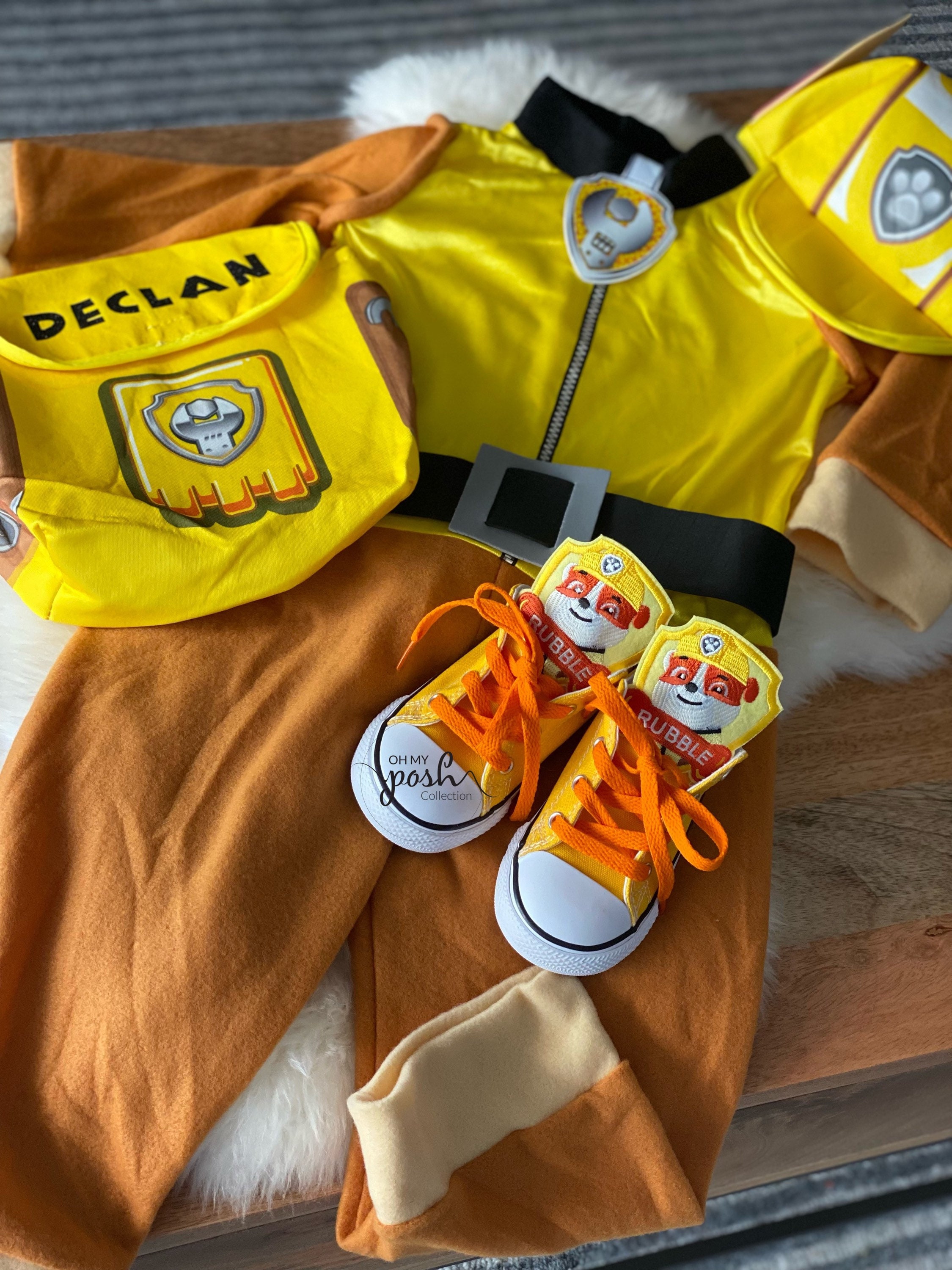 Boys Rubble Pup Costume Dog Paw Pup Patrol Rubble Halloween Costume and  Converse Shoes Set Kids Birthday Paw Patrol Outfit -  Denmark