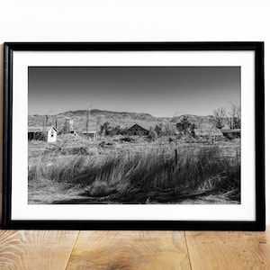 California Farmhouse in Black and White