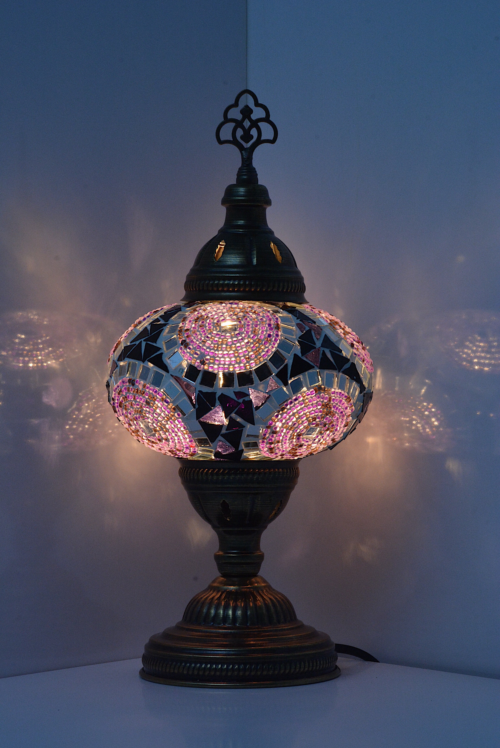 Purple mosaic lamp deals