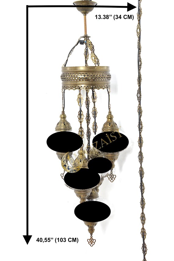 Mosaic Chandelier 5 Big Globe 8 Dfr Color Option 15feet Extra