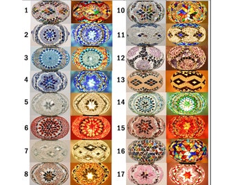70 Colors Option, REPLACEMENT MOSAIC GLOBE, Mosaic Lamp Globe, Turkish Lamp, Moroccan Mosaic Ball, Hand Made Mosaic Globe