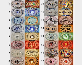 Handmade Turkish Mosaic Lamp Globe Replacement - 17cm