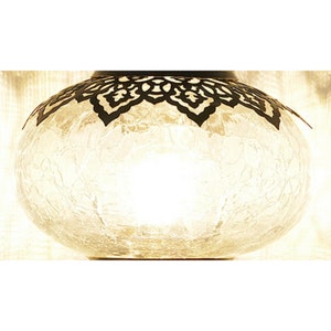 Replacement Cracked Clear Globe for Turkish Lamps