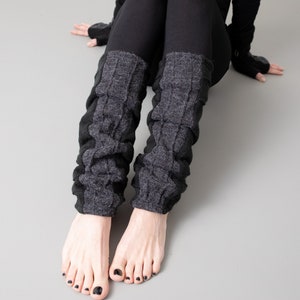 CUDDLY LEG WARMERS with Seam Structure black-gray image 8