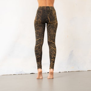 LEGGINGS terre craquelée unisexe camel beige-marron moutarde image 3