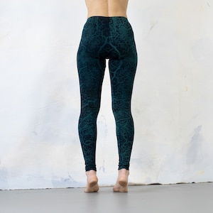 LEGGINGS tierra agrietada unisex azul-verde-beige imagen 7