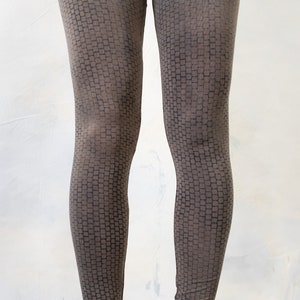 LEGGINGS briques abstraites unisexe indigo-beige image 5