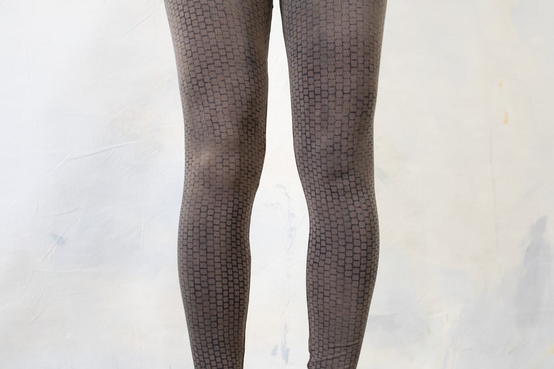 LEGGINGS briques abstraites unisexe indigo-beige image 5