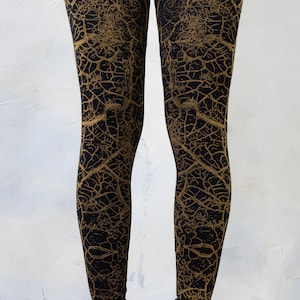 LEGGINGS terre craquelée unisexe camel beige-marron moutarde image 5