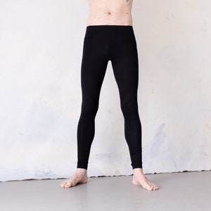 LEGGINGS diep zwart unisex effen zwart afbeelding 6