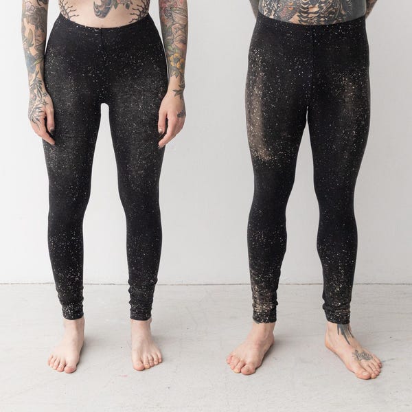 LEGGINGS abstract UNIVERSE - Starry Sky - unisex - black-gray-beige