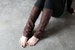 Light-Weighted Leg Warmers - Boot Socks, Boot Cuffs with Floral Lace - brown 
