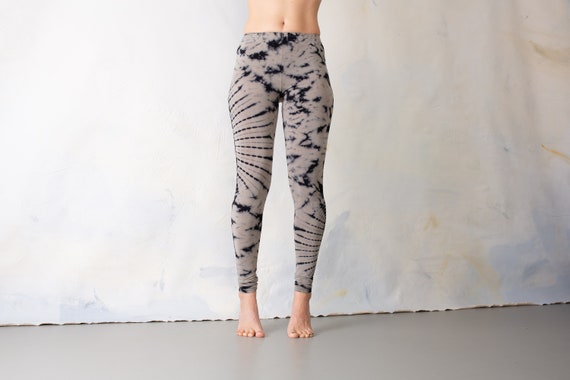LEGGINGS With an Abstract Floral Pattern Batik, Tie-dye Unisex
