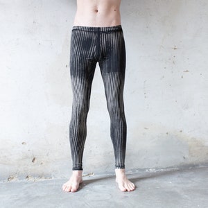 LEGGINGS Striped Acrobatics, Yoga, Acroyoga unisex black-beige-gray image 8