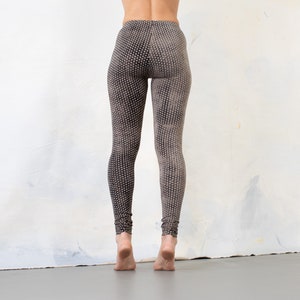 LEGGINGS briques abstraites unisexe indigo-beige image 3