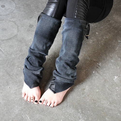 LEG WARMERS With Net Look Boot Cuffs Boot Socks With Beads Etsy