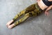 LEGGINGS with an abstract floral Pattern - Batik, Tie-Dye - unisex - mustard brown 