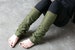 Light-Weighted Leg Warmers - Boot Socks, Boot Cuffs with Floral Lace - olive green 