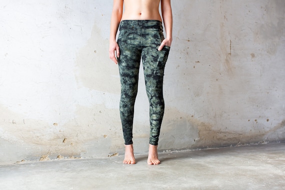 Olive Green Leggings With Pockets