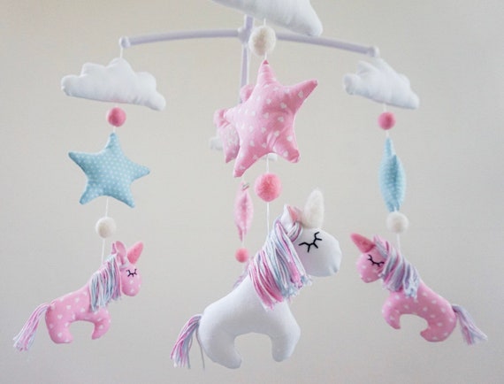 unicorn musical cot mobile