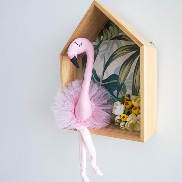 Rosa Flamingo-Wandbehang